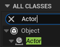 Blueprint Class Actor