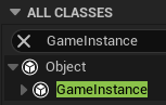 Blueprint class GameInstance