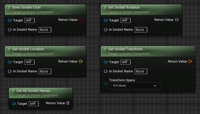 Scene Component: функции для работы с сокетами Scene Component: функции для работы с сокетами