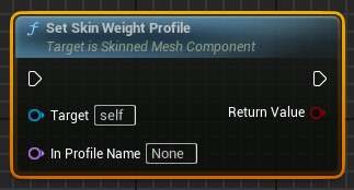 Blueprint-функция Set Skin Weight Profile в Unreal Engine (UE5, UE4) Blueprint-функция Set Skin Weight Profile в Unreal Engine (UE5, UE4)