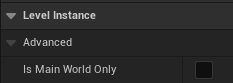 Actor Details: Level Instance Actor Details: Level Instance