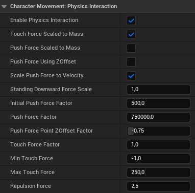 Character Movement: Physics Interaction Character Movement: Physics Interaction