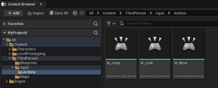 Input Actions в системе Enhanced Input (UE5) Input Actions в системе Enhanced Input (UE5)