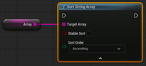 Blueprint-функция Sort String Array Blueprint-функция Sort String Array