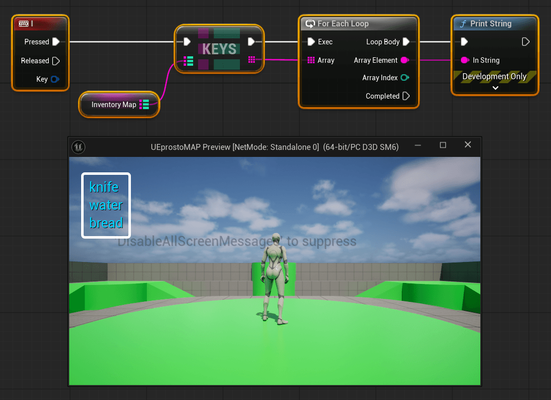 Перебор ключей в Map в старых версиях Unreal Engine с использованием функций Keys + For Each (Array) Перебор ключей в Map в старых версиях Unreal Engine с использованием функций Keys + For Each (Array)