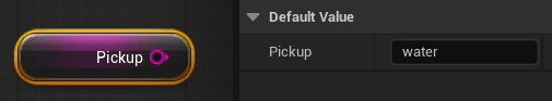 Переменная Pickup со значением "water" Переменная Pickup со значением "water"