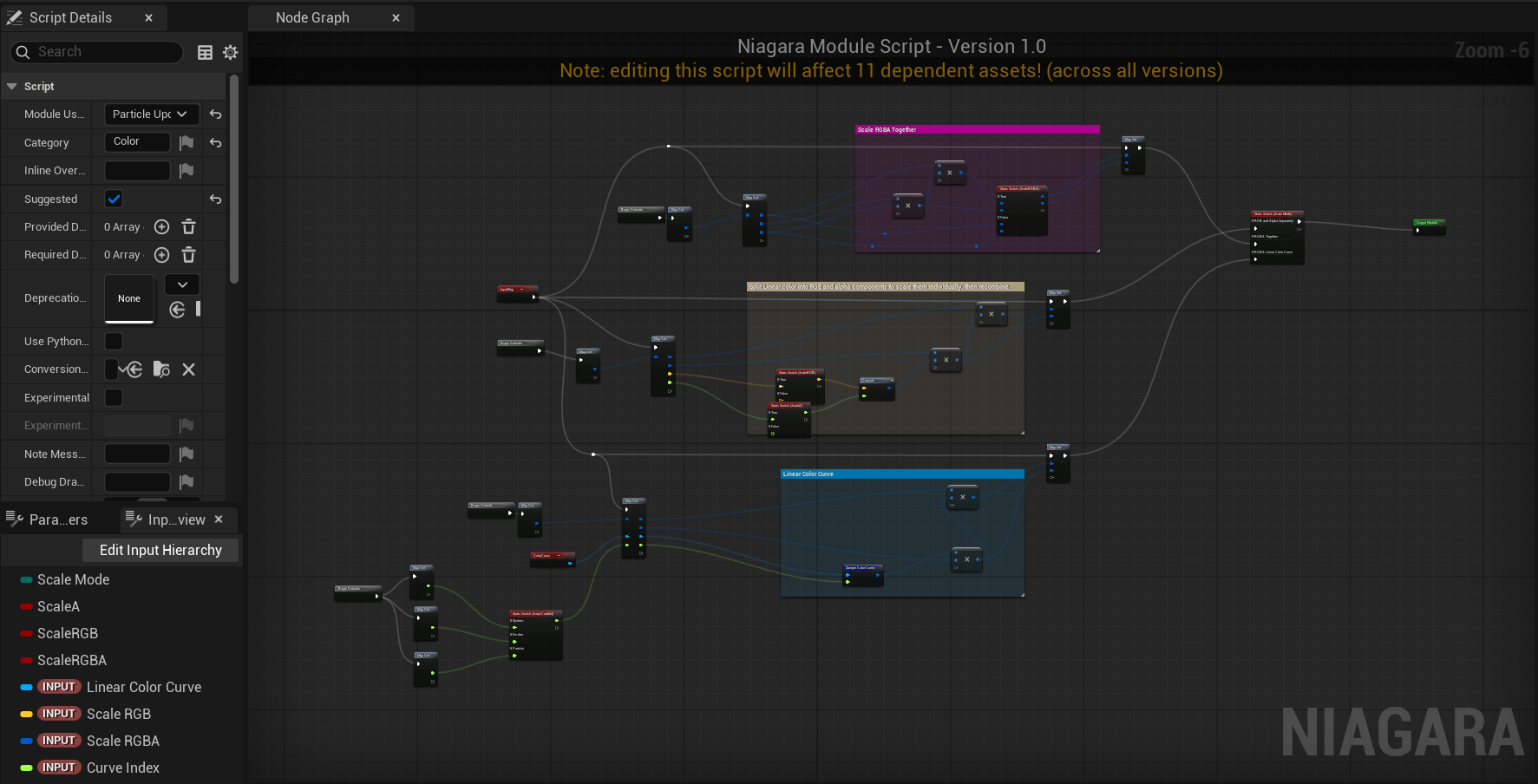 Niagara Module Script Graph Niagara Module Script Graph