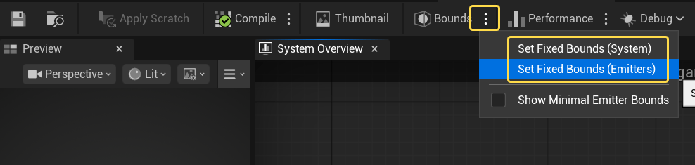 Bounds / Set Fixed Bounds Bounds / Set Fixed Bounds