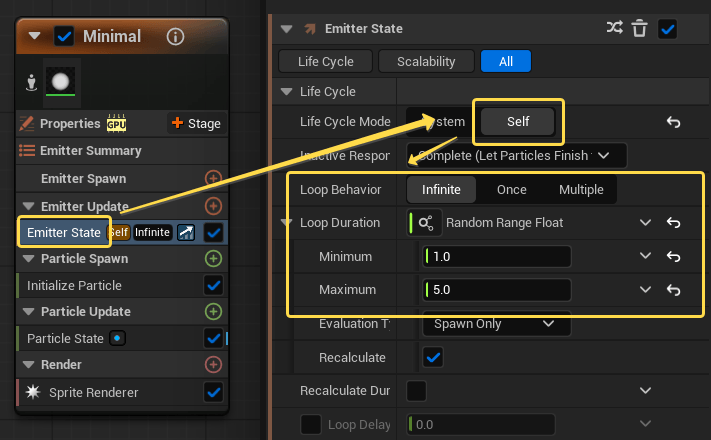 Настройки модуля Emitter State Настройки модуля Emitter State