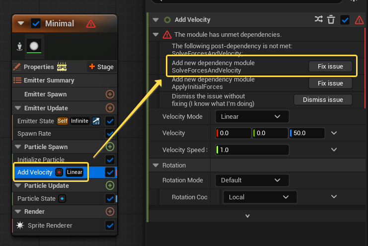 Add Velocity >Fix Issue > Solve Forces and Velocity Add Velocity >Fix Issue > Solve Forces and Velocity